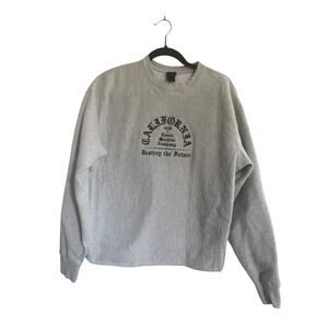 Loser Machine Co Womens Medium Crop Crew Sweatshirt Streetwear Grey #5171